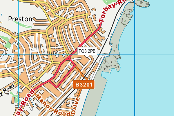 TQ3 2PB map - OS VectorMap District (Ordnance Survey)