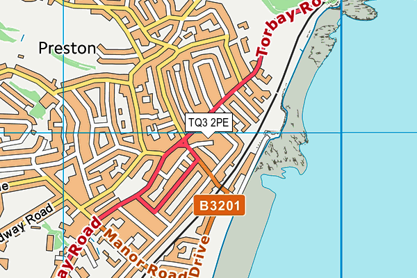 TQ3 2PE map - OS VectorMap District (Ordnance Survey)