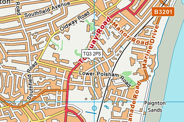 TQ3 2PS map - OS VectorMap District (Ordnance Survey)