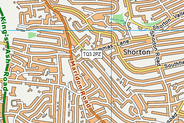 TQ3 2PZ map - OS VectorMap District (Ordnance Survey)