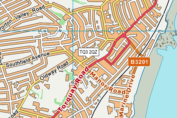 TQ3 2QZ map - OS VectorMap District (Ordnance Survey)