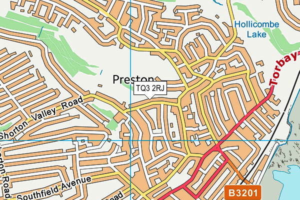 TQ3 2RJ map - OS VectorMap District (Ordnance Survey)
