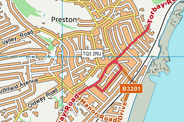 TQ3 2RU map - OS VectorMap District (Ordnance Survey)