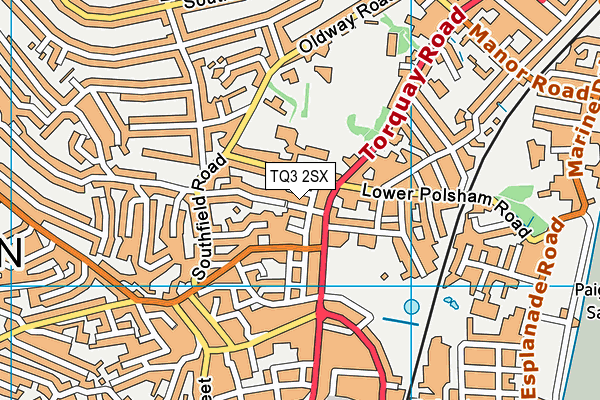 TQ3 2SX map - OS VectorMap District (Ordnance Survey)