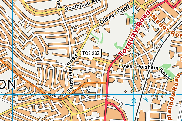 TQ3 2SZ map - OS VectorMap District (Ordnance Survey)