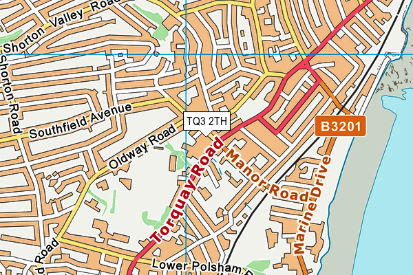 TQ3 2TH map - OS VectorMap District (Ordnance Survey)