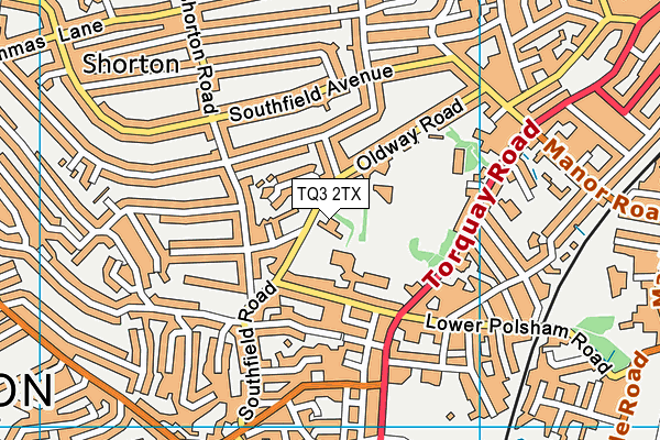 TQ3 2TX map - OS VectorMap District (Ordnance Survey)