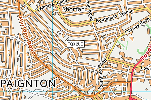 TQ3 2UE map - OS VectorMap District (Ordnance Survey)