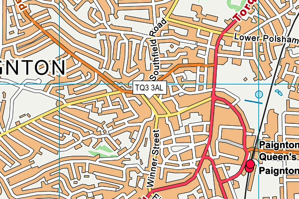 TQ3 3AL map - OS VectorMap District (Ordnance Survey)