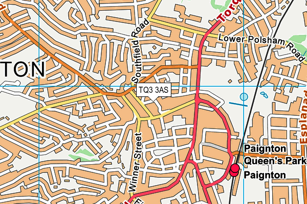 TQ3 3AS map - OS VectorMap District (Ordnance Survey)