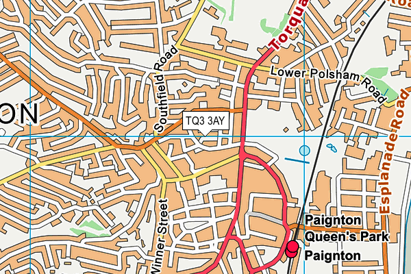 TQ3 3AY map - OS VectorMap District (Ordnance Survey)