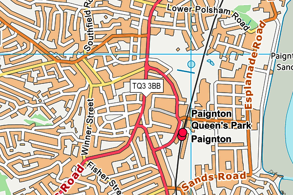 TQ3 3BB map - OS VectorMap District (Ordnance Survey)