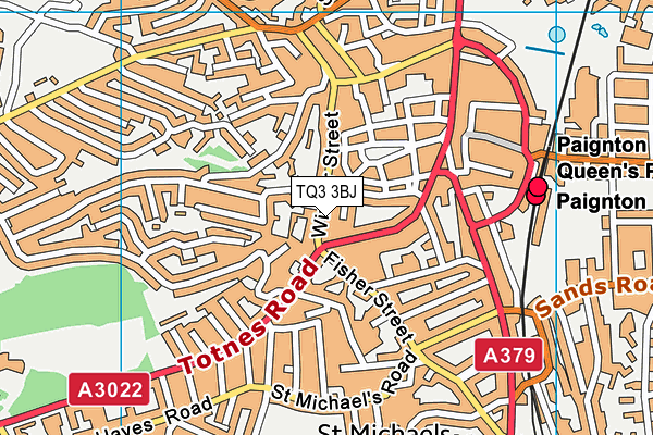 TQ3 3BJ map - OS VectorMap District (Ordnance Survey)