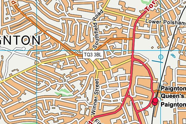 TQ3 3BL map - OS VectorMap District (Ordnance Survey)