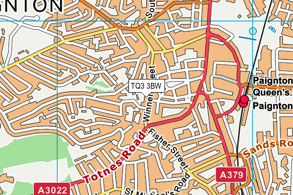 TQ3 3BW map - OS VectorMap District (Ordnance Survey)