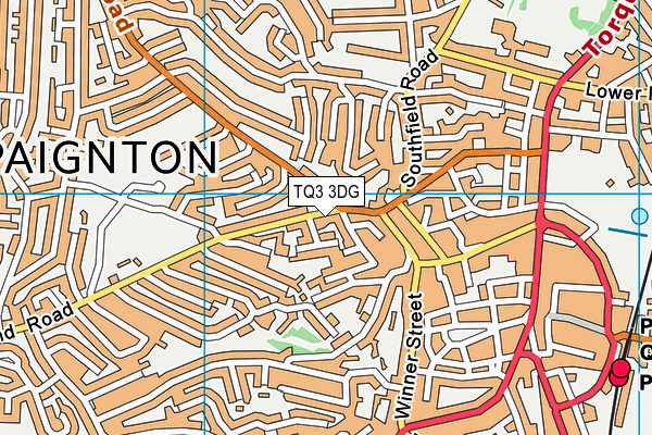 TQ3 3DG map - OS VectorMap District (Ordnance Survey)