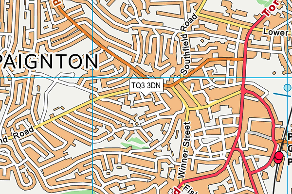 TQ3 3DN map - OS VectorMap District (Ordnance Survey)