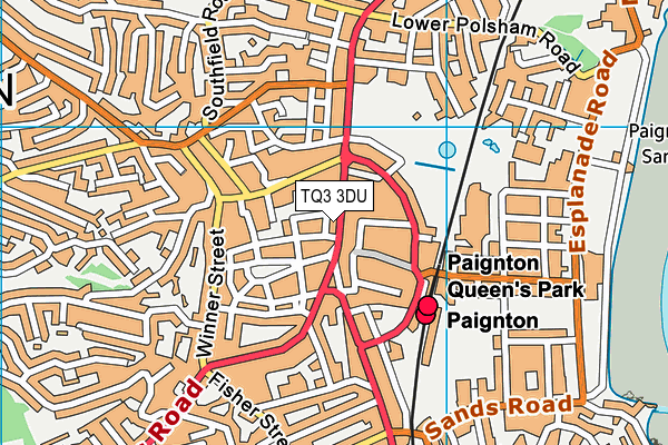 TQ3 3DU map - OS VectorMap District (Ordnance Survey)