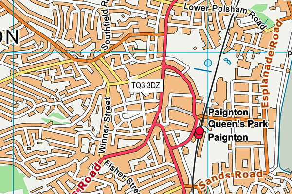 TQ3 3DZ map - OS VectorMap District (Ordnance Survey)
