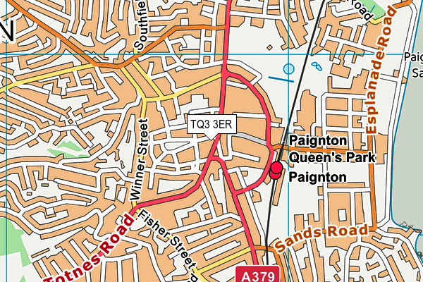 TQ3 3ER map - OS VectorMap District (Ordnance Survey)