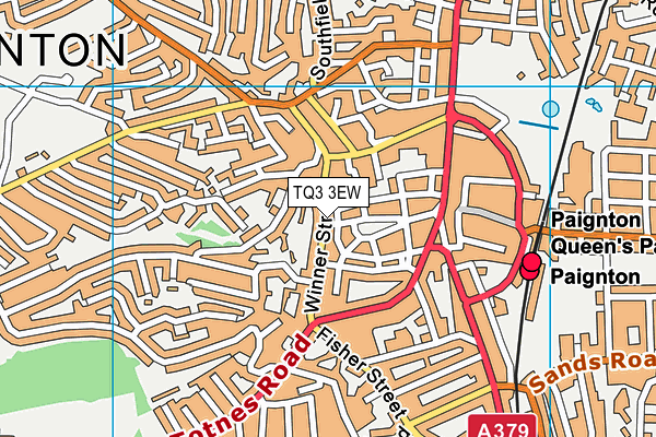 TQ3 3EW map - OS VectorMap District (Ordnance Survey)