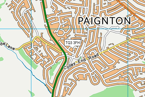 TQ3 3FH map - OS VectorMap District (Ordnance Survey)