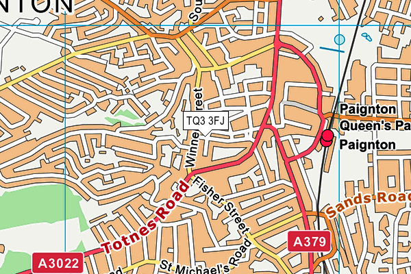 TQ3 3FJ map - OS VectorMap District (Ordnance Survey)