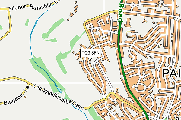 TQ3 3FN map - OS VectorMap District (Ordnance Survey)