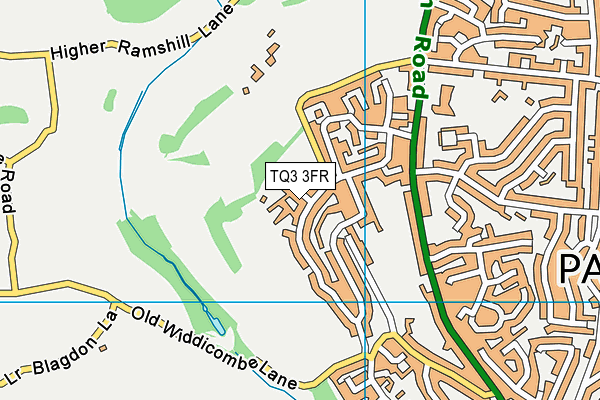 TQ3 3FR map - OS VectorMap District (Ordnance Survey)