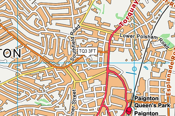 TQ3 3FT map - OS VectorMap District (Ordnance Survey)