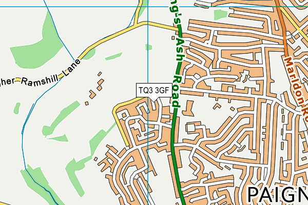 TQ3 3GF map - OS VectorMap District (Ordnance Survey)