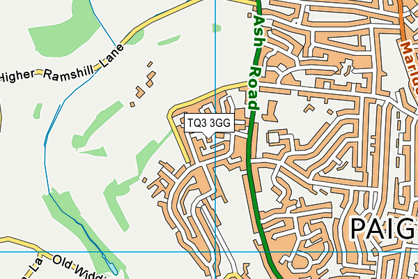 TQ3 3GG map - OS VectorMap District (Ordnance Survey)