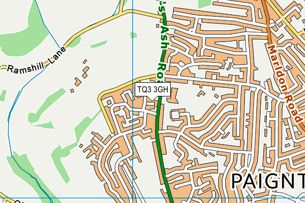 TQ3 3GH map - OS VectorMap District (Ordnance Survey)