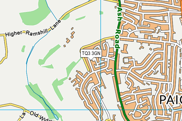 TQ3 3GN map - OS VectorMap District (Ordnance Survey)