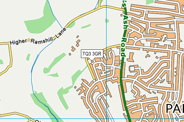 TQ3 3GR map - OS VectorMap District (Ordnance Survey)