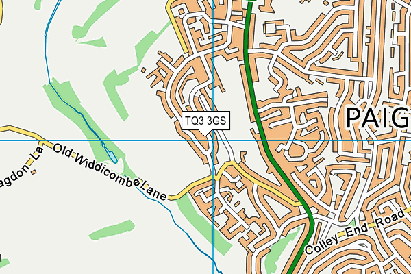 TQ3 3GS map - OS VectorMap District (Ordnance Survey)