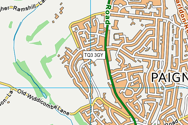 TQ3 3GY map - OS VectorMap District (Ordnance Survey)