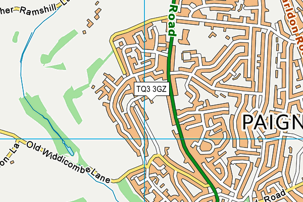 TQ3 3GZ map - OS VectorMap District (Ordnance Survey)