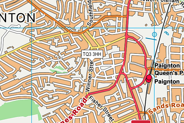 TQ3 3HH map - OS VectorMap District (Ordnance Survey)