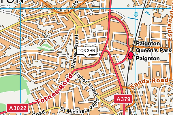 TQ3 3HN map - OS VectorMap District (Ordnance Survey)