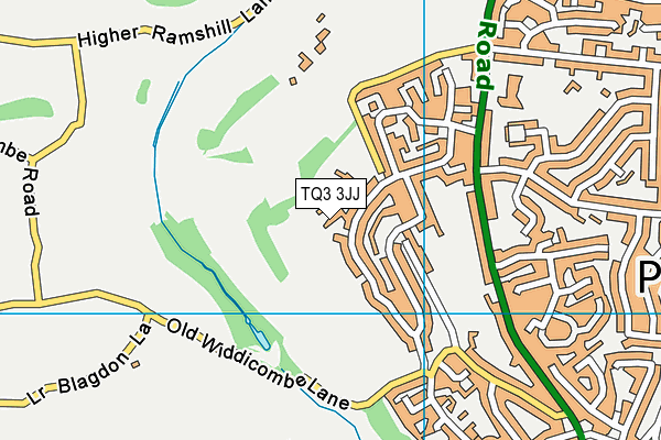 TQ3 3JJ map - OS VectorMap District (Ordnance Survey)