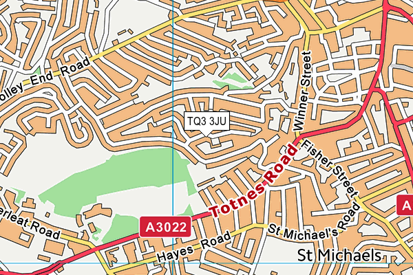 TQ3 3JU map - OS VectorMap District (Ordnance Survey)