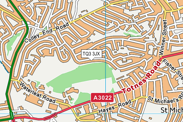 TQ3 3JX map - OS VectorMap District (Ordnance Survey)