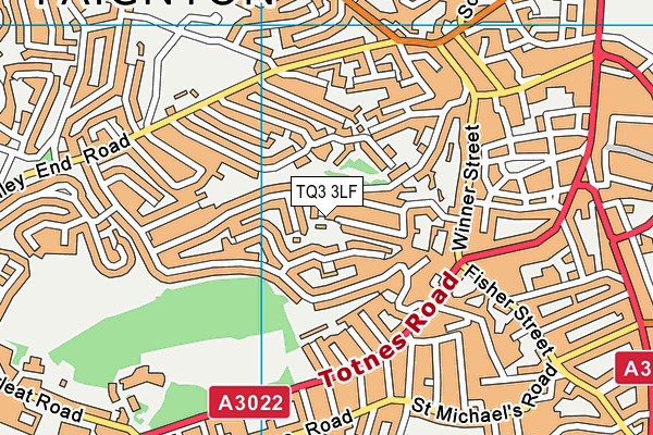 TQ3 3LF map - OS VectorMap District (Ordnance Survey)