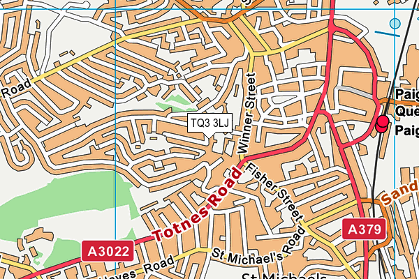 TQ3 3LJ map - OS VectorMap District (Ordnance Survey)