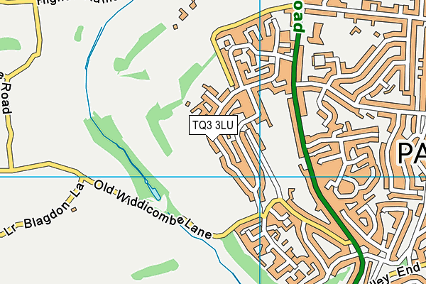 TQ3 3LU map - OS VectorMap District (Ordnance Survey)