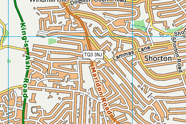 TQ3 3NJ map - OS VectorMap District (Ordnance Survey)