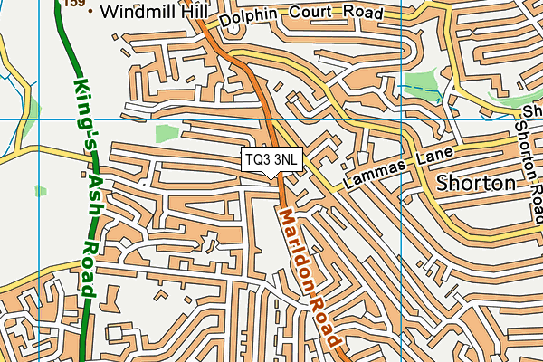 TQ3 3NL map - OS VectorMap District (Ordnance Survey)