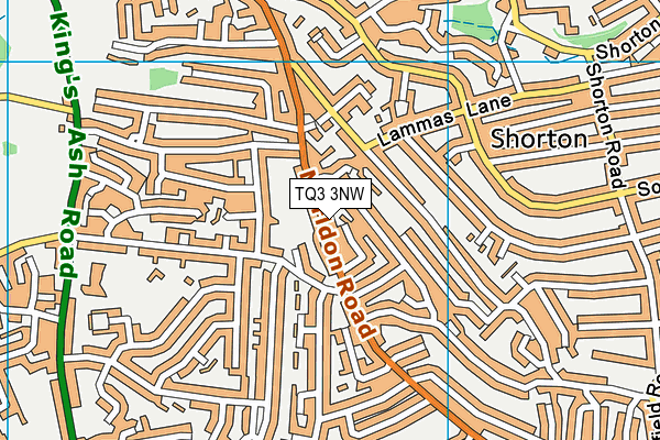 TQ3 3NW map - OS VectorMap District (Ordnance Survey)
