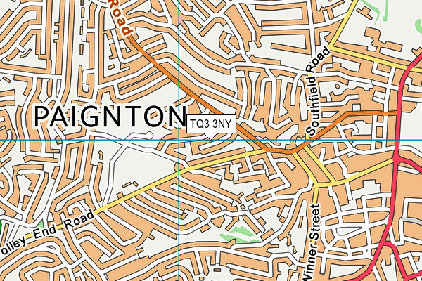 TQ3 3NY map - OS VectorMap District (Ordnance Survey)